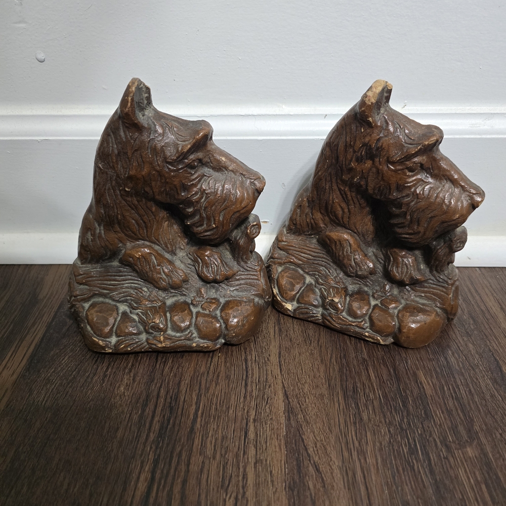 Vintage Dog Bookends